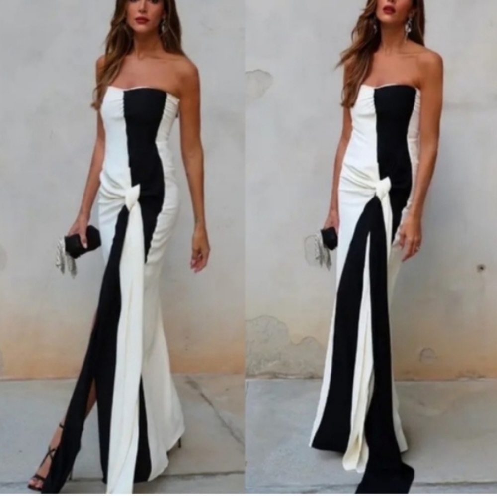 Zara Limited Edition Knotted Strapless Formal - Picture 9 of 11